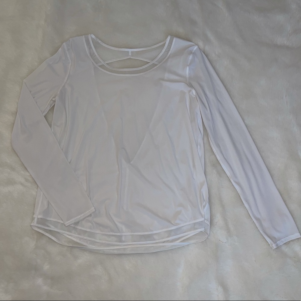 Lululemon white long sleeve top